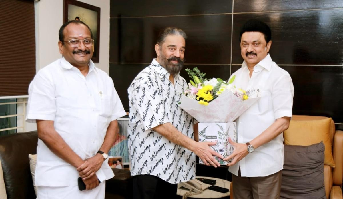 முதல்வர் ஸ்டாலினுடன் மநீம தலைவர் கமல்ஹாசன் சந்திப்பு!