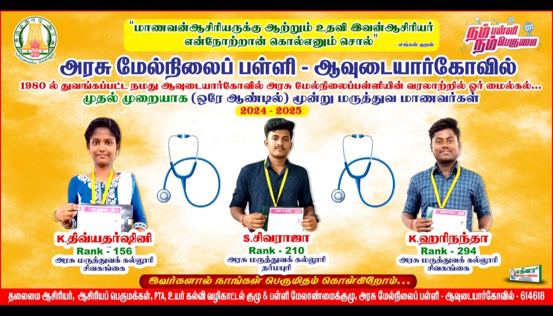 ஆவுடையார் கோவில் அரசு மேல்நிலைப் பள்ளியின் வளர்ச்சி
