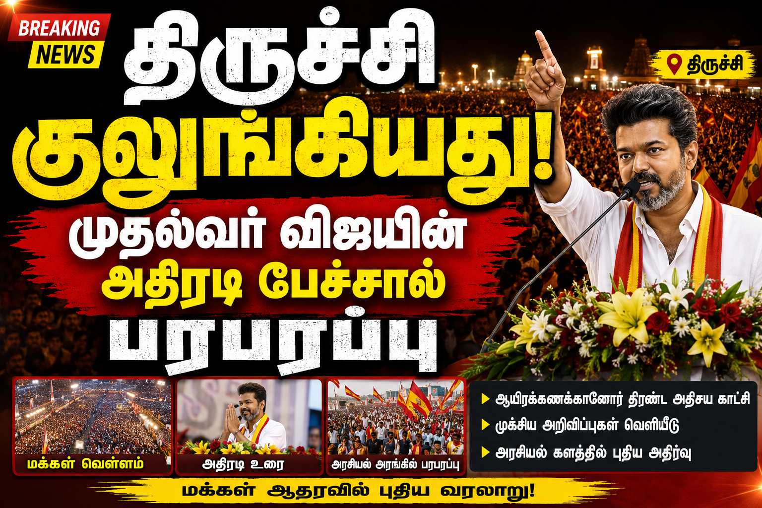 திமுக மீது கடும் அட்டாக் : திருச்சியில் விஜய்யின் முழு பேச்சு!