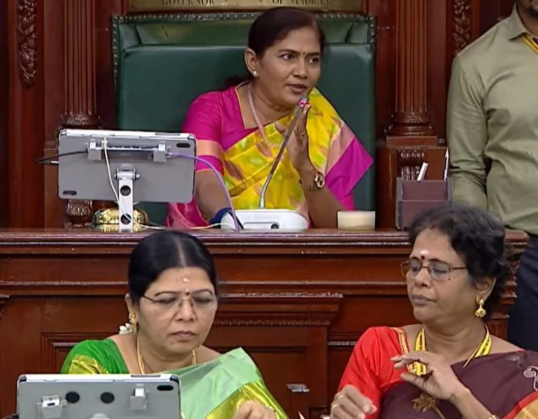 ‘மாற்று சபாநாயகராக’ பெண் எம்.எல்.ஏ. சத்தியபாமா- திமுக தங்கம் தென்னரசு பாராட்டு!