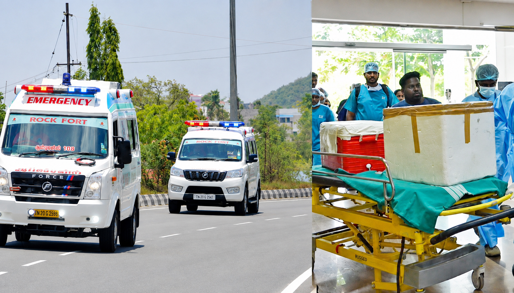மதுரையிலிருந்து பெரம்பலூருக்கு விரைந்த உயிரைக் காக்க வந்த வாலிபரின் இதயம் : வெற்றிகரமான மாற்று அறுவை சிகிச்சை!