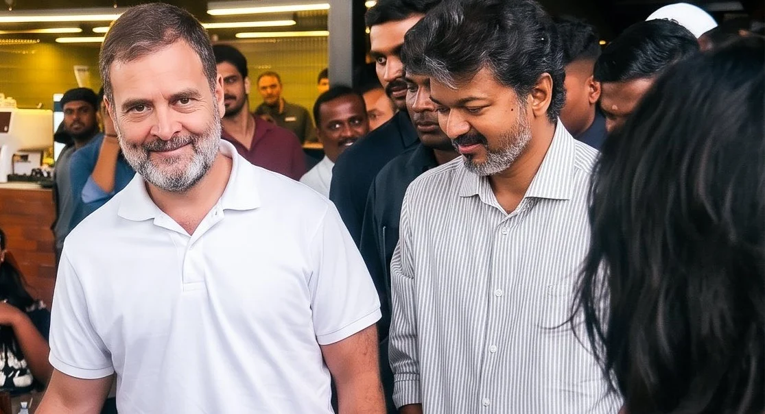ராகுல் காந்தியை கஃபேவுக்கு அழைத்துச் சென்ற விஜய்
